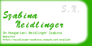 szabina neidlinger business card